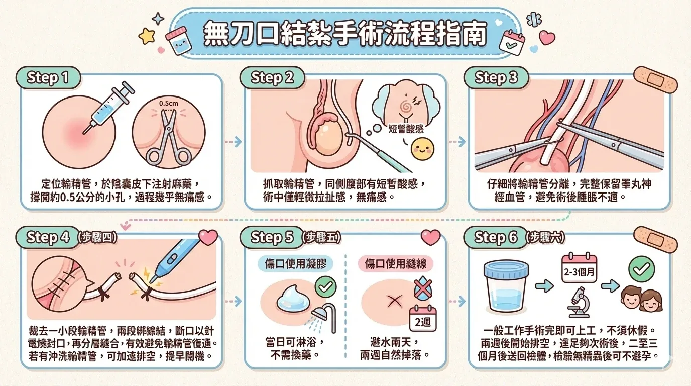 無刀口結紮手術流程