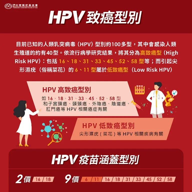 HPV 疫苗的防護範圍(一)