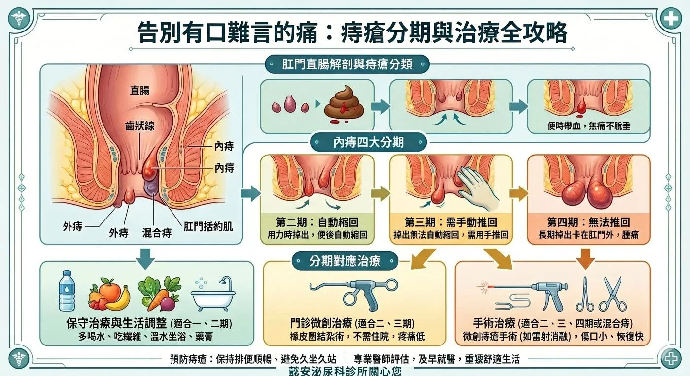 痔瘡分期與治療